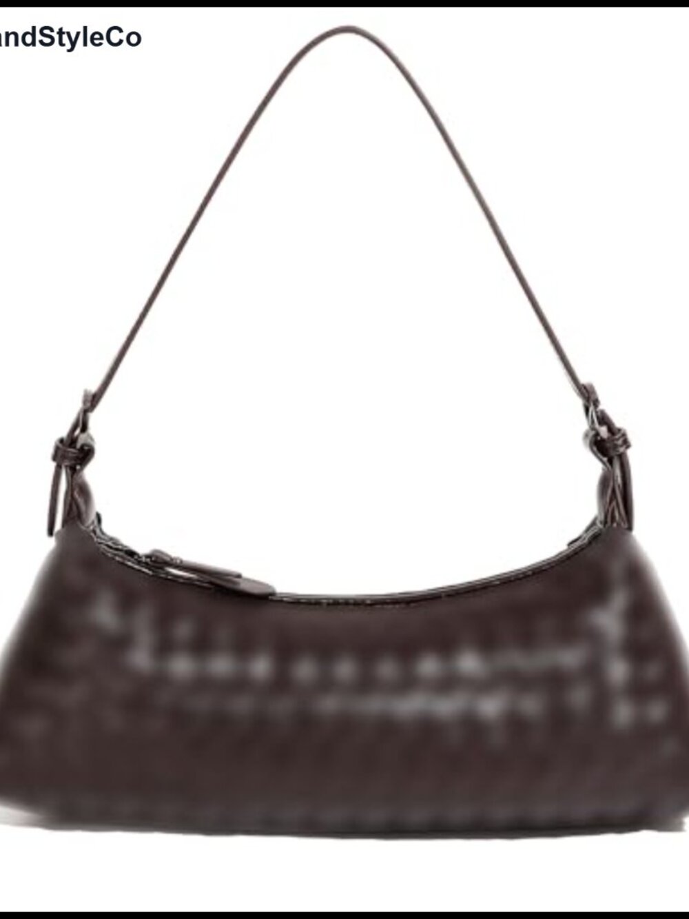 Woven Vegan Leather Crossbody Shoulder Hobo Tote Mini Clutch Handbag Purse